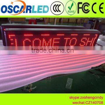 indoor single color led scrolling message screen display 96x16cm usb port