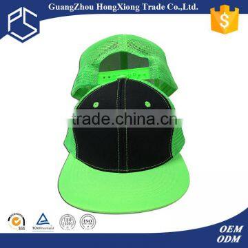 Custom wholesale plain neon snapback trucker hats