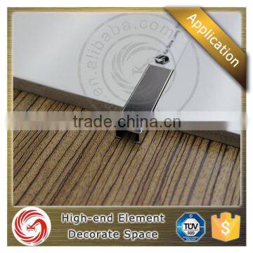 Aluminum U shaped square listello tile corner trim