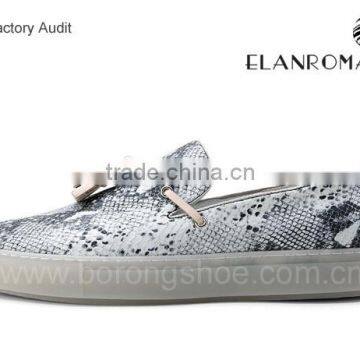 Vintage Casual Fancy Men Loafer Shoes With Python Leather Embossing Shoes photo-3