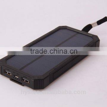 Free Sample Wholesale 20000mAh Outdoor Waterproof Solar Charger Solar Power Bank With Camping LED Light Mobile Solar Charger photo-3