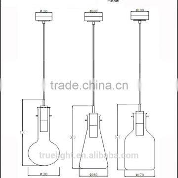 Modern Simple Style Glass Bottle With Wood Pendant Lamp 1 Light for Shops China Supplier photo-3