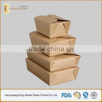 Kraft paper cardboard takeaway food square box