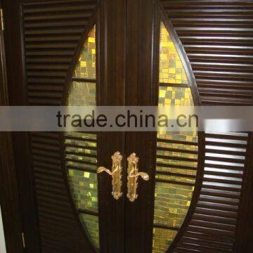 wood door design window double leaf door entry doors