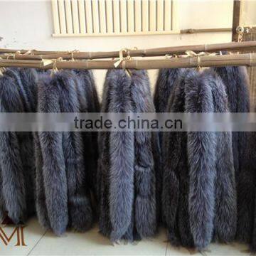 2016 NEW FLUFFY SILIVER FOX FUR STRIPS FOR COLLAR/HOOD GARMENT