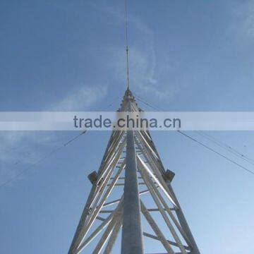 Tower manufacturing company triangular Guy mast communication tower