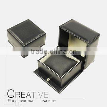 Black watch packaging leather box with pillow