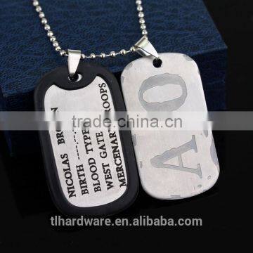 Anime Series Gangsta Necklace Nicolas Brown Twilight A/O AO Logo Cosplay Mercenary Dog Tag Two Pendant Necklaces