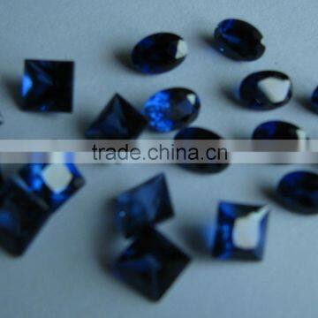 Lab Created Blue Sapphire Princess Cut #34 Synthetic Blue Corundum Stone 7mm*7mm