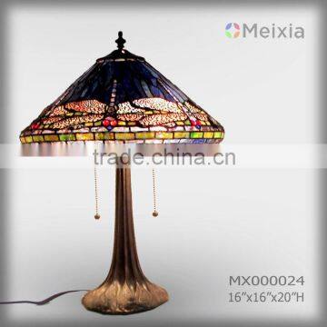 MX000024 wholesale stained glass baroque table lamp shade imitation tiffany lamp