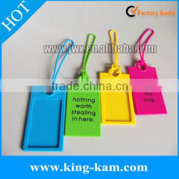 Soft PVC or Silicone Luggage Tag with Eco-friendly Material