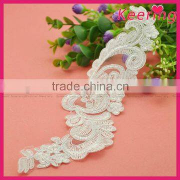 nice wedding white lace piece sew on shoes WLSD-023