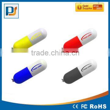 High Quality Special Economical Capsule Shape Plastic Usb Key Memory Disk with OEM logo