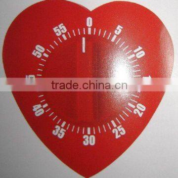 Plastic heart-shaped Kitchen Timer