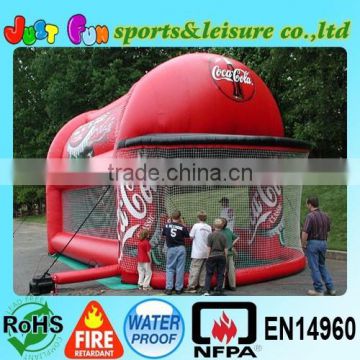 Inflatable batting cage with cap, commercial inflatable football game                        
                                                Quality Choice