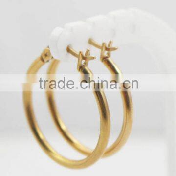 3pcs per Set Jewelry Earrings 316L Stainless Steel Golden Hoop Earrings photo-2