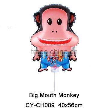 2016Hot sale lovely Monkey shaped helium balloon cartoon foil balloon for party decoration foil balloon