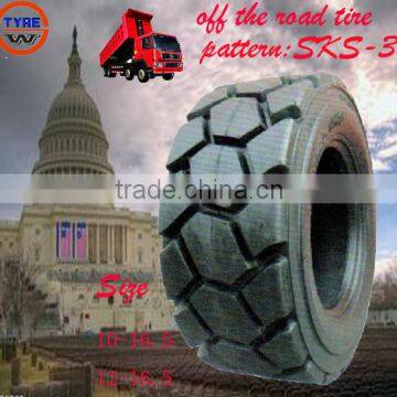 size: 10-16.5 12-16.5 Mining truck tyre SKS-3 pattern