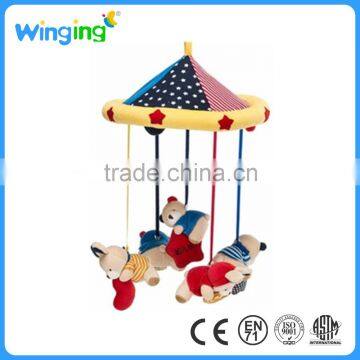 2016 New arrival kid toy, soft musical mobile toy with bed