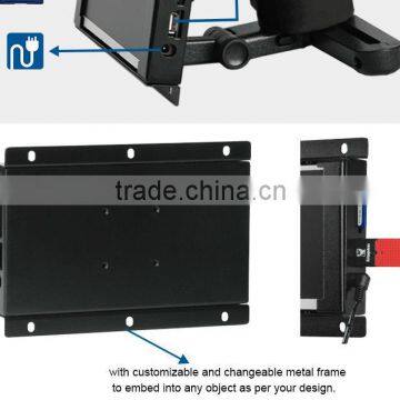 7 Inch Open Frame Lcd Monitor,leaflet Holder Card Board Player Video Open Frame, Advertising Monitor Frameless photo-4
