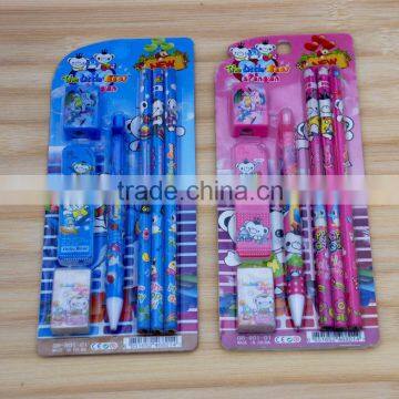 801 School/Office Cartoon Stationery Creative Gift Pen/pencil Box Set For Children/Students/kids(7 pieces set)