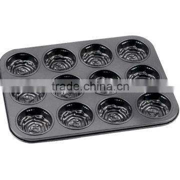 12 Cup Muffin Pan Witth Flower Shape photo-4