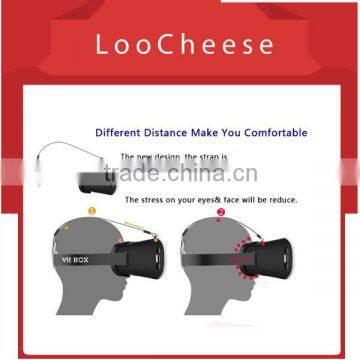 Large Helmet Headset Adjust Cardboard VR BOX FOV 3D VR Virtual Reality 3D Video Glasses For IPhone 6 IOS Android OS photo-3