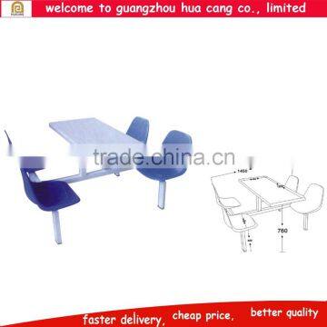 2016 China new style plastic blue chair with table