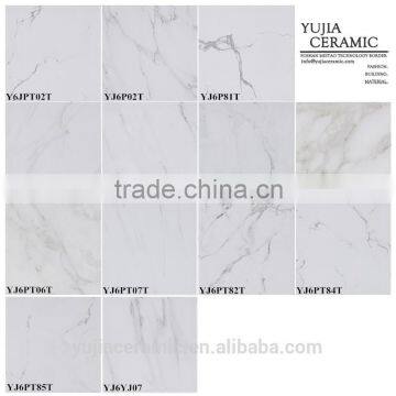 Foshan full polished glazed porcelain tile floor tile 3d designs via Italy 600x600 Statuario Series