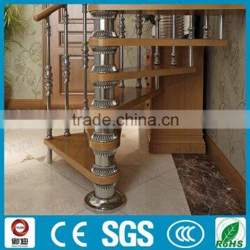 2016 New Design Indoor Staircase With Oak Tread and Decorative Railing photo-2