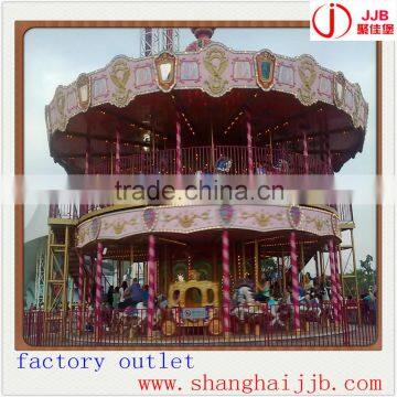 Amusement Park Rides Double Decker Carousel Merry Go Round Manufacter
