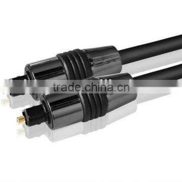 Black Color toslink optical cable gold plated