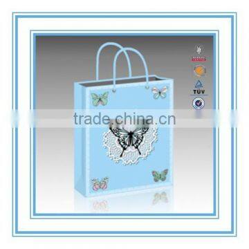 Factory direct sale high efficiency machine made paper bag with silk handle