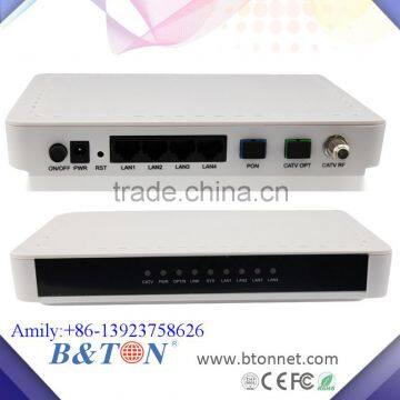 FTTH Network Fiber Optic 4FE +1CATV port FTTx Solution ZTE huawei Epon GEPON ONU