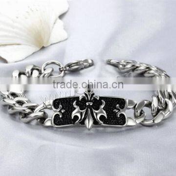 Titanium Steel Fleur-de-lis Signification De Bracelet