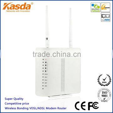 Kasda Bonding VDSL/ADSL Modem WiFi Router 300M KW5226 with External 2T2R 3dBi Antennas