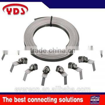 Stainless steel banding pipe clamp fitting for large diameter pipe