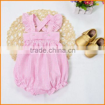 Foreign trade INS eplosion of Europe new cotton hemp cloth tape wrinkles climb clothes piece Romper