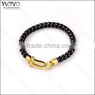 Factory direct wholesale handmade stainless steel leather stingray bracelet