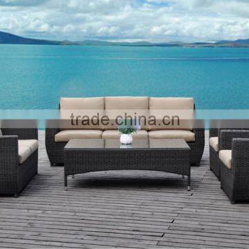 Comfortable outdoor rattan wicker sofa set