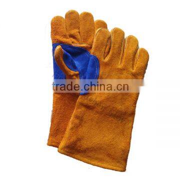 Whole sales cow split leather safety and industrial gloves