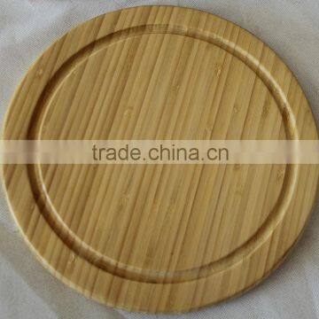 round shaped bamboo cutting board/vegetable board/cheese board with ring grooves