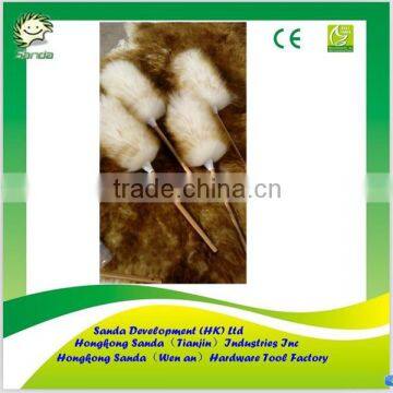 bamboo handle lambwool duster for cleaning home accessories