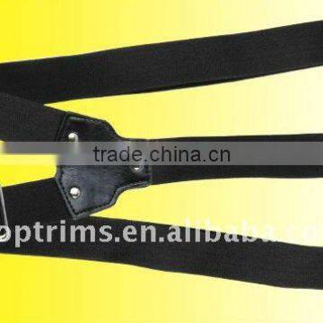 Leather suspenders for men used