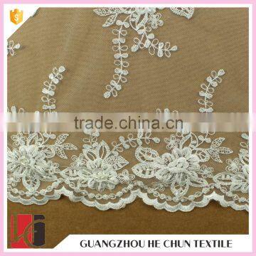 HC-5604-1 Hechun Factory 3d Tulle Embroidered Sample Bridal Lace Fabric Quality Choice photo-4