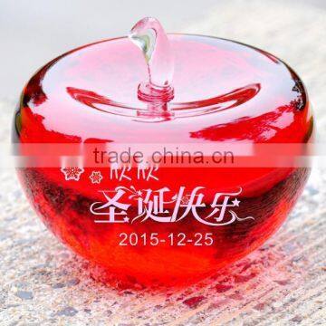 Fashionable Crystal Personalized souvenirs Gift Crystal Apple