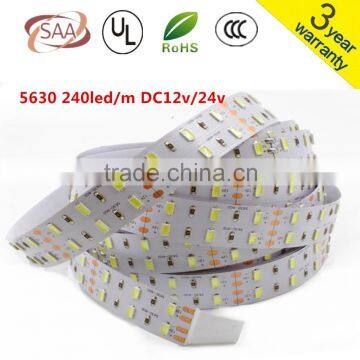 DC 12V ww cw5m/lot led tape light SMD 5630 LED Strip Super Bright 120led/m