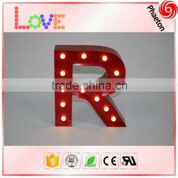 Lighted up christmas marquee letter battery