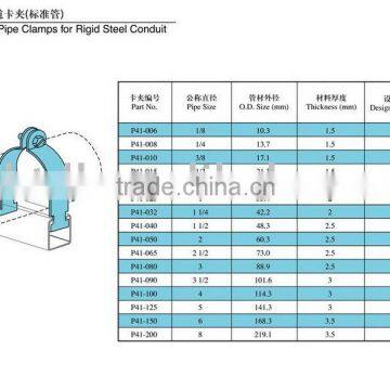 zinc horizontal vertical half pipe lifting clamp