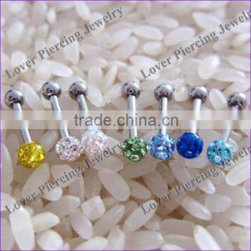 Wholesale High Polish With Epoxy Covering Ball Stainless Steel Ear Cartilage Studs [ET-202]